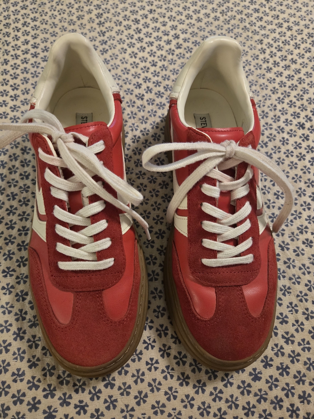 Steve Madden Red and White Women’s Sneakers